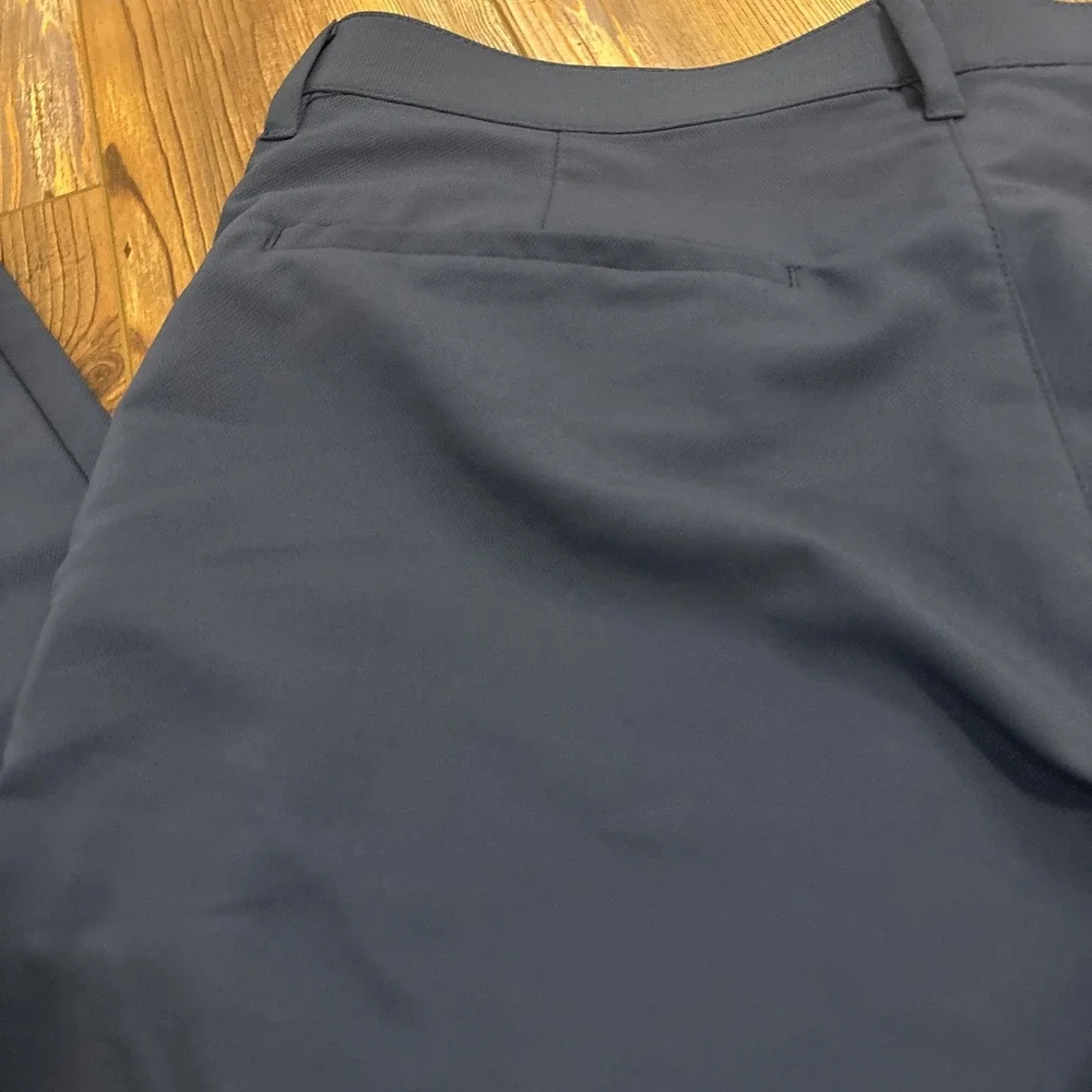 NWOT Banana Republic Men Blue Performance Stretch Slim Flat Front Pants 32x34
